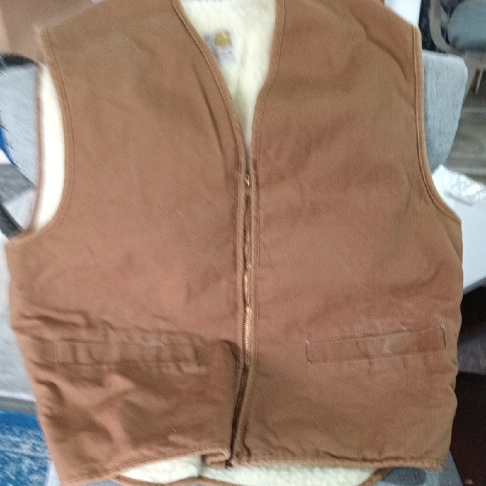 Carhartt Tan Vest with Cream Lining